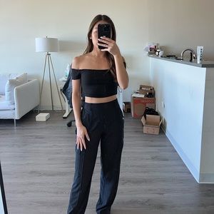 Privacy Please Off The Shoulder Crop Top